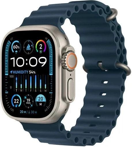 Apple Watch Ultra 2 - 49mm - Titanium - Blue Ocean Band - (GPS + Cellular)