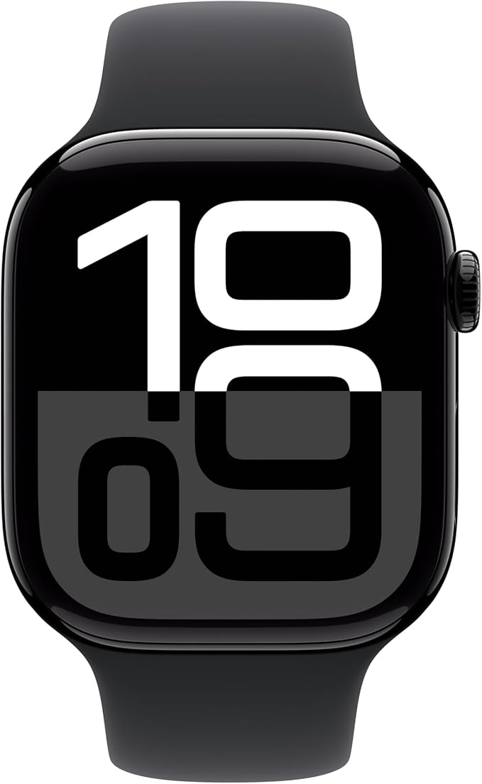 Apple Watch Series 10 - 46mm - Aluminum - Jet Black - Black Sport Band - (GPS)