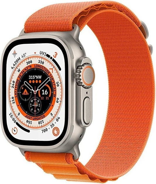 Apple Watch Ultra - 49mm - Titanium - Orange Alpine Loop - Large - (GPS + Cellular)