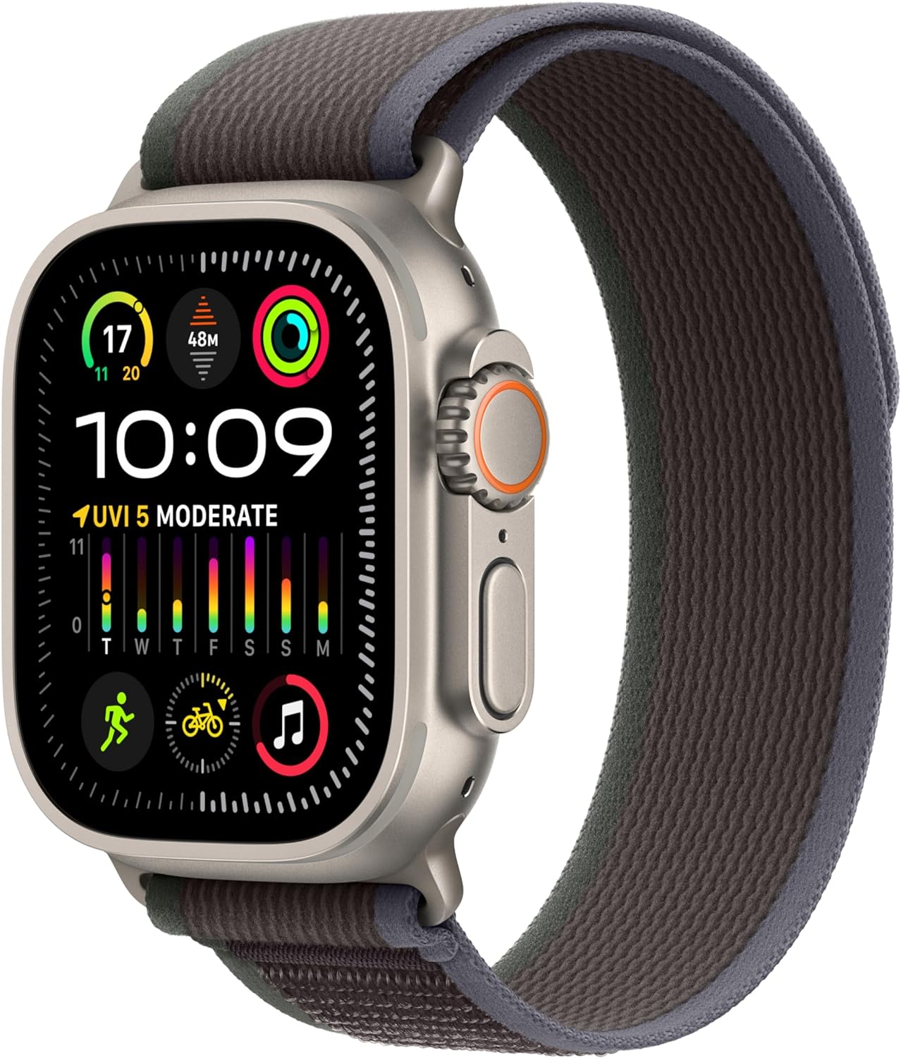 Apple Watch Ultra 2 - 49mm - Titanium - Blue/Black Trail Loop - M/L - (GPS + Cellular)