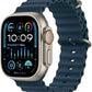 Apple Watch Ultra 2 - 49mm - Titanium - Blue Ocean Band - (GPS + Cellular)