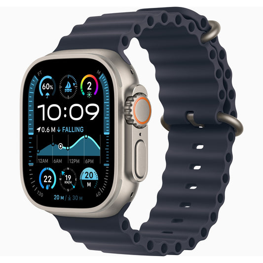 Apple Watch Ultra 2 - 49mm - Titanium - Titanium - Blue Ocean Band - (GPS + Cellular)