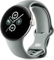 Google Pixel Watch 2 - 41mm - Stainless Steel - Champagne Gold - Hazel Active Band - (WiFi)