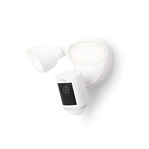 Ring - Floodlight Camera Wired Pro White