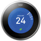 Google - Nest Learning Thermostat (3rd Gen) Stainless Steel